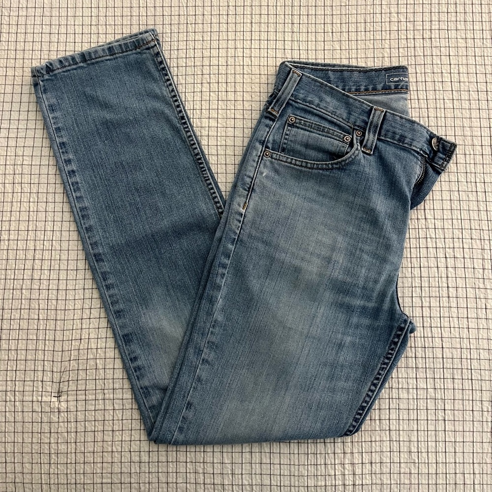 Carhartt rugged flex straight fit jeans 30x32. Slight distressing